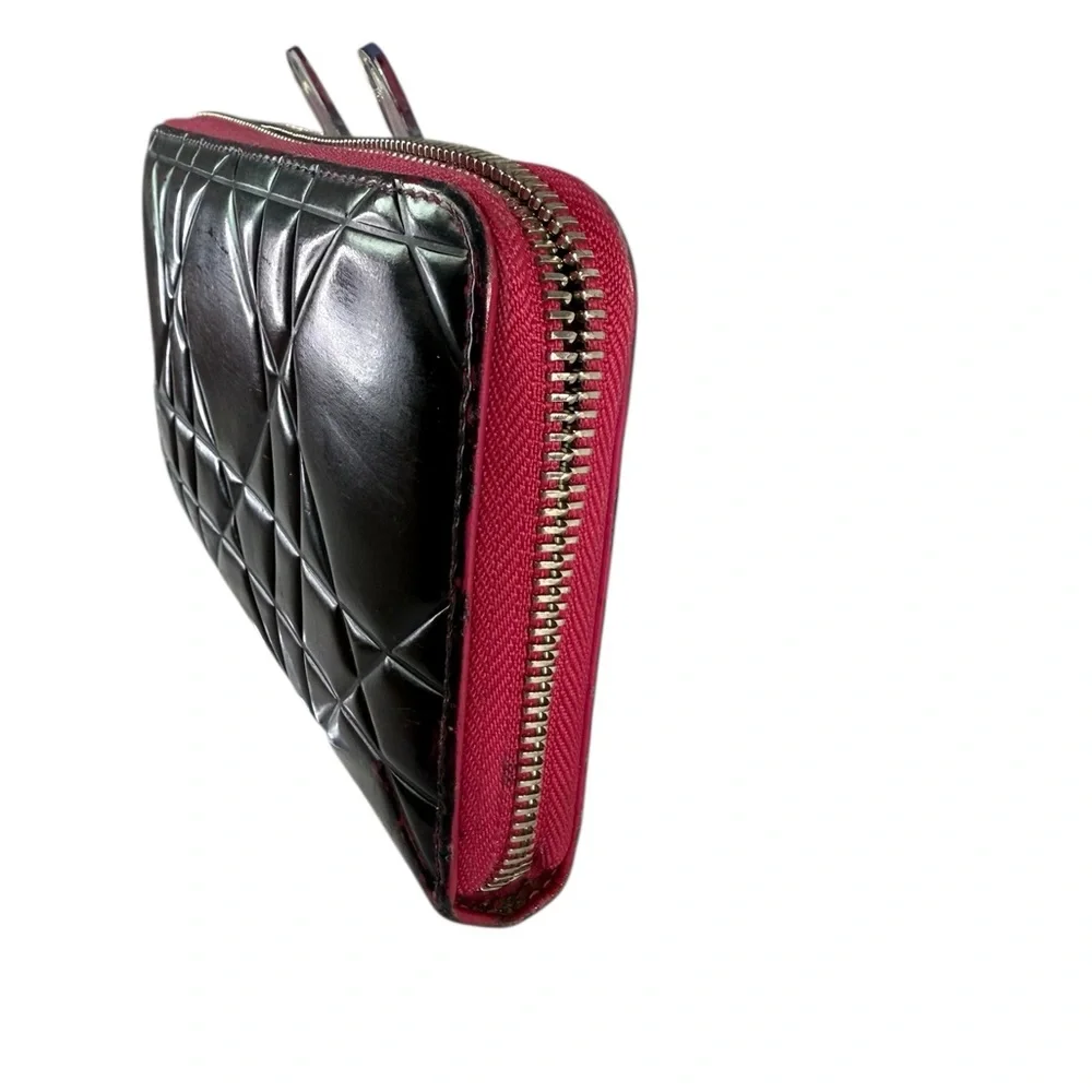 Dior Pink and Black Quilted Wallet